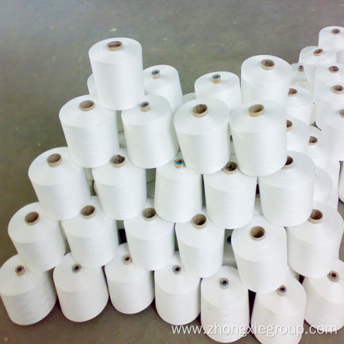 100% polyester ring spun yarn 30/1 raw white